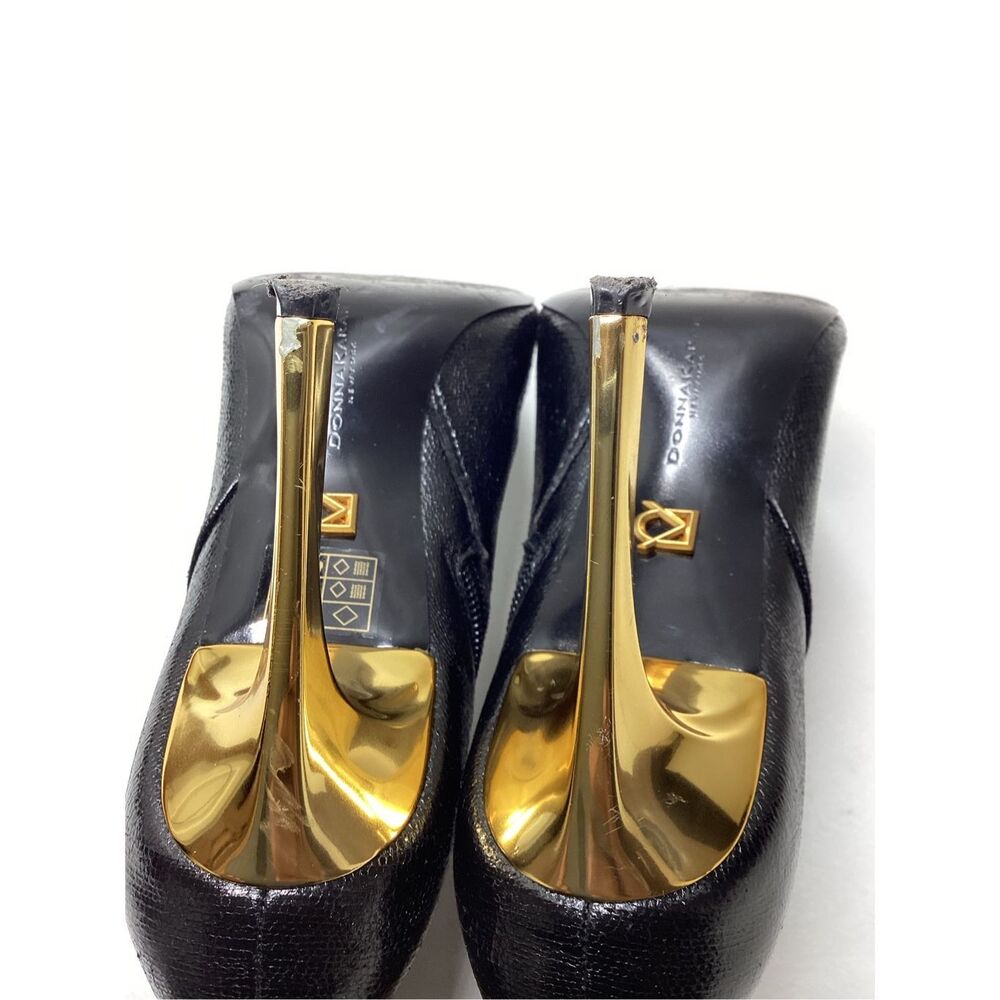 Donna‎ karan Sylvia Black & Gold stiletto  Bootie - Picture 11 of 17